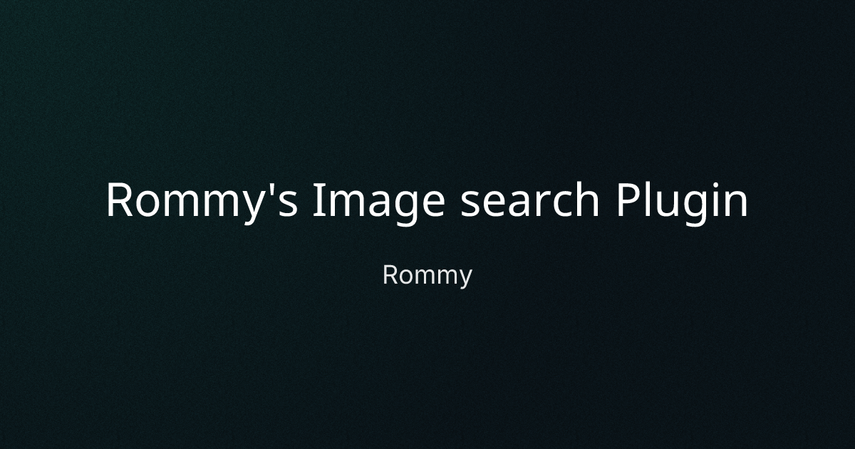 Rommy's Image search Plugin cover image