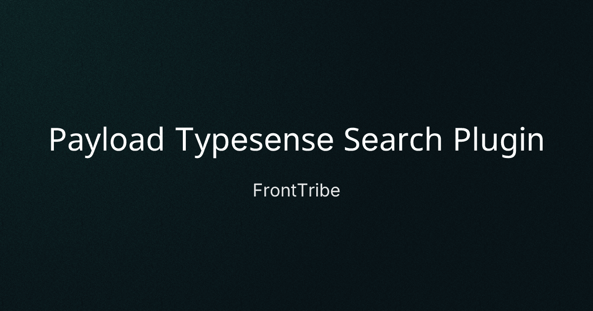 Payload Typesense Search Plugin cover image