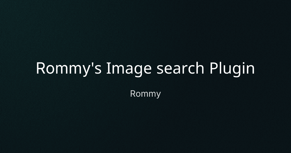Rommy's Image search Plugin cover image